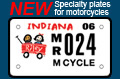 Vanity plates for Indiana bikes