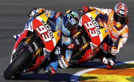 Marquez brothers exhibition spin 2013 at Valencia